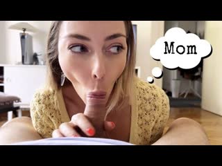 anastasia ocean - mom came home and almost caught me sucking dick i countinued the blowjob a while she was on kitchen - p milf