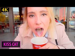 kisscat public - 4k public agent 18 babe suck dick in toilet wendis drink coffe with cum kiss cat - pornhub